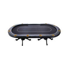 Premium 96-Inch 10-Player Oval Poker Table With Cup Holders (SAK51874)