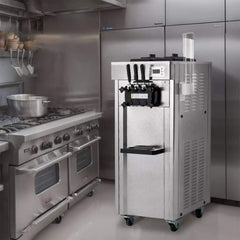 Premium Commercial 3-flavor Freestanding Soft Serve Ice Cream Machine Maker, 21-31 L/H (SAK21874)
