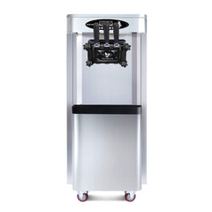 Premium Commercial Vertical 2000W 3-Flavor Soft Ice Cream Machine With Dual 6L Hoppers, 25-30L/H (SAK93406)
