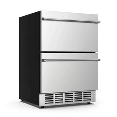 Premium 5.3 Cu.Ft Double Drawer Stainless Steel Built-In Wine Beverage Undercounter Refrigerator (SAK92576)