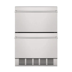 Premium 5.3 Cu.Ft Double Drawer Stainless Steel Built-In Wine Beverage Undercounter Refrigerator (SAK92576)