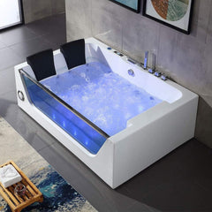 Alora 71-Inch Premium Freestanding Rectangular Hydromassage Soaking Spa Bathtub (SAK28534)