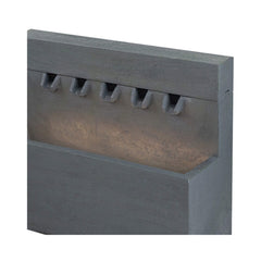 Alora Premium Outdoor Contemporary Modern Rectanglar Decorative Water Fountain, Gray (SAK09215)