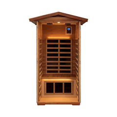 Thermora Premium 1-Person Outdoor Red Cedar Infrared Sauna With Low EMF, Chromotherapy And Bluetooth (SAK32783)