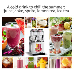 Premium Stainless Steel Margarita Frozen Drink Double Tank Slushy Maker Machine, 30L (SAK48253)