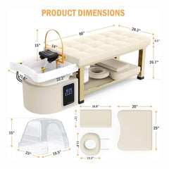 Professional Massage Table With Shampoo Basin And Water Circulation System (SAK24689)