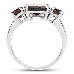 5.01 Carat Genuine Garnet .925 Sterling Silver Ring