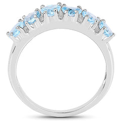 1.68 Carat Genuine Swiss Blue Topaz .925 Sterling Silver Ring