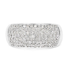 0.96 Carat Genuine White Diamond .925 Sterling Silver Ring