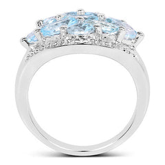 2.50 Carat Genuine Blue Topaz .925 Sterling Silver Ring