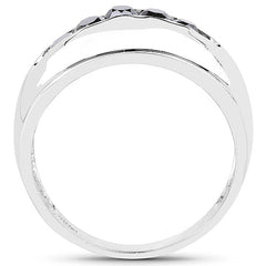 0.50 Carat Genuine Black Diamond .925 Sterling Silver Ring