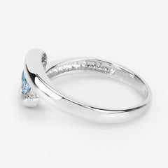 0.74 Carat Genuine Blue Topaz .925 Sterling Silver Ring