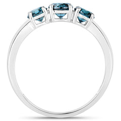 1.03 Carat Genuine Blue Diamond 14K White Gold Ring