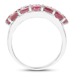 3.52 Carat Genuine Ruby .925 Sterling Silver Ring