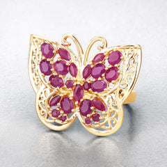 3.08 Carat Genuine Ruby .925 Sterling Silver Ring
