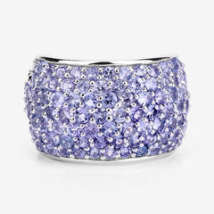 4.22 Carat Genuine Tanzanite .925 Sterling Silver Ring