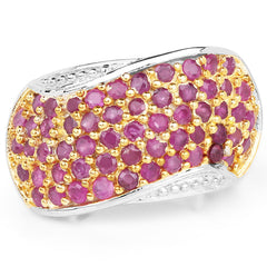 2.49 Carat Genuine Ruby .925 Sterling Silver Ring