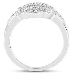 14K Yellow Gold Plated 0.29 Carat Genuine White Diamond .925 Sterling Silver Ring