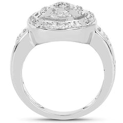 14K Yellow Gold Plated 0.21 Carat Genuine White Diamond .925 Sterling Silver Ring
