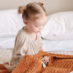 Ribbed Bamboni Mini Baby Blanket