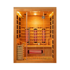 Rövia Aurora 3-Person Indoor Hybrid Sauna Room With Infrared And 4.5KW Steam Heaters (SAK41592)