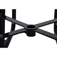 Large 46-Inch Stylish Square Steel Picnic Table W/ Thermoplastic Coating & Umbrella Hole (SAK90547)