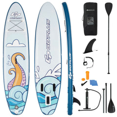 11 ft Inflatable Stand Up Paddle Board Surfboard with Aluminum Paddle Pump