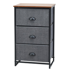 Nightstand Side Table Storage Tower Dresser Chest with 3 Drawers