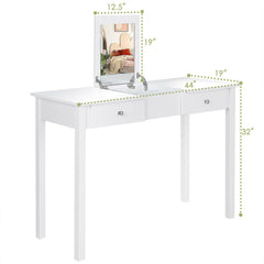 Modern Vanity Dressing Table with 1 Flip Top Mirror and 2 Drawers