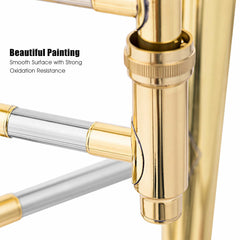 B Flat Trombone Golden Brass with Mouthpiece