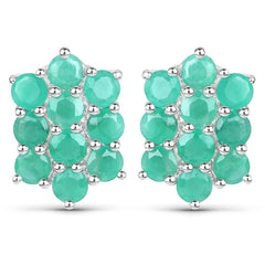 6.60 Carat Genuine Emerald .925 Sterling Silver 3 Piece Jewelry Set (Ring, Earrings, and Pendant w/ Chain)