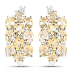 8.32 Carat Genuine Citrine .925 Sterling Silver 3 Piece Jewelry Set (Ring, Earrings, and Pendant w/ Chain)