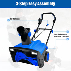 20 Inch 120V 15Amp Electric Snow Thrower with 180° Rotatable Chute