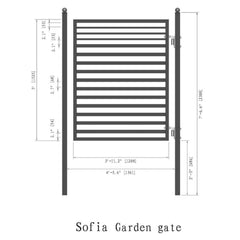 5FT Heavy-Duty Sofia Powder-Coated Galvanized Steel Pedestrian Gate (SAK12567)