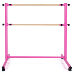 47 Inch Double Ballet Barre with Anti-Slip Footpads