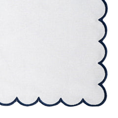 Navy and White Cloth Napkins