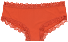 Pretty Red Lace-Trim Hipster – Silky & Flattering S–XL