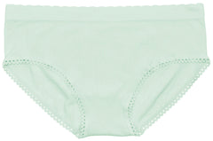 Seamless Textured Hipster with Picot Trim
