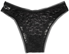 High Leg Daisy Lace Cheeky with Picot Trim