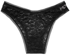 High Leg Daisy Lace Cheeky with Picot Trim