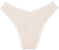 High Leg Daisy Lace Cheeky with Picot Trim