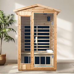 Thermora 2-Person Outdoor Infrared Sauna With Bluetooth Audio And LED Lighting (SAK28694)