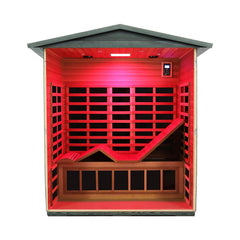 Thermora 3-Person Full-Spectrum Low EMF Carbonized Composite Infrared Sauna Room With Bluetooth Speakers (SAK85120)