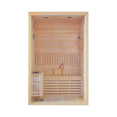 Thermora Premium 2-Person 3KW Hemlock Wood Sauna With LED Wall Light (SAK28471)
