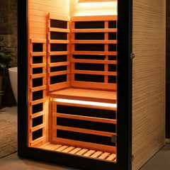 Thermora Single-Person Chilean Pine Infrared Sauna Cabin (SAK57926)