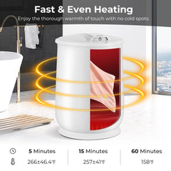 Towel Warmer Bucket with Auto Shut Off for Bathroom-White