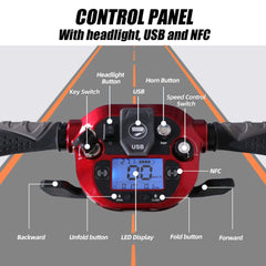 Ultra Lightweight 4-Wheel Folding Mobility Scooter With Remote For Adults And Elderly (SAK58976)