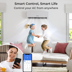 UltrEco Series 18000 BTU 2 Zone 22 SEER2 Mini Split Air Conditioner Wifi Enabled with Heat Pump