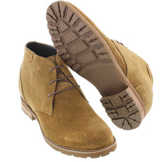 CALTO Brown Nubuck Leather Dress Boots - Three Inches - T65561