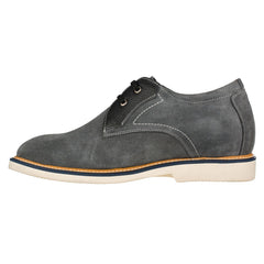CALTO Business Casual Grey Leather Shoes 2.8 Inch - Y42023